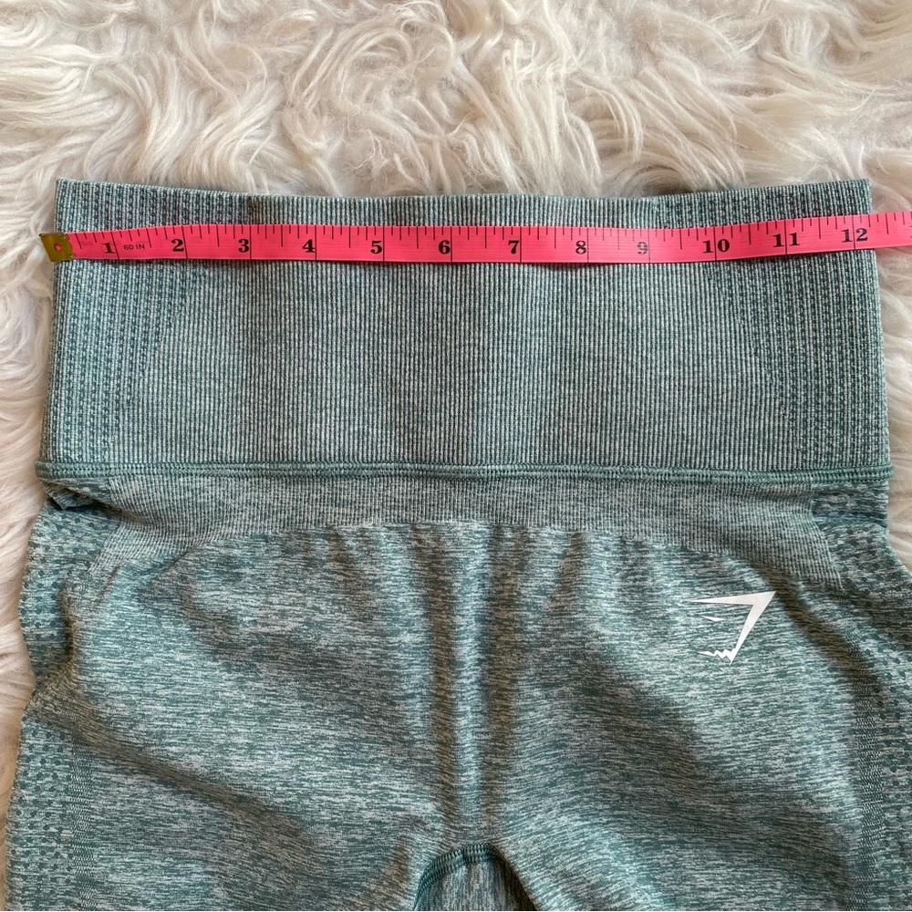 Gymshark Vital Rise Seamless Leggings Women’s Size Small Washed Jade Marl - Picture 3 of 16